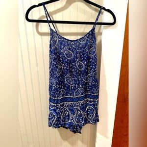 Paisley purple romper